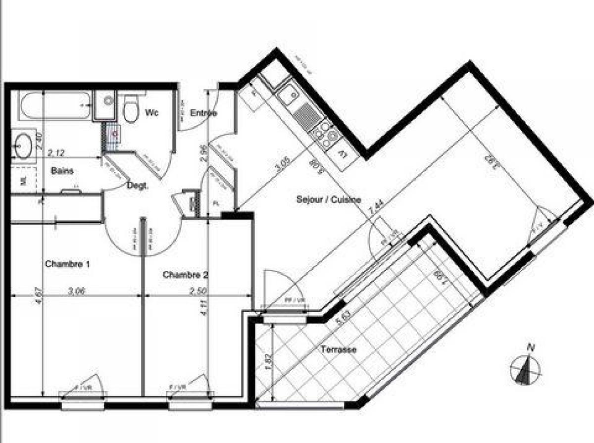 2 Schlafzimmer Eigentumswohnung in Bonneville, France, Nr. 23340
