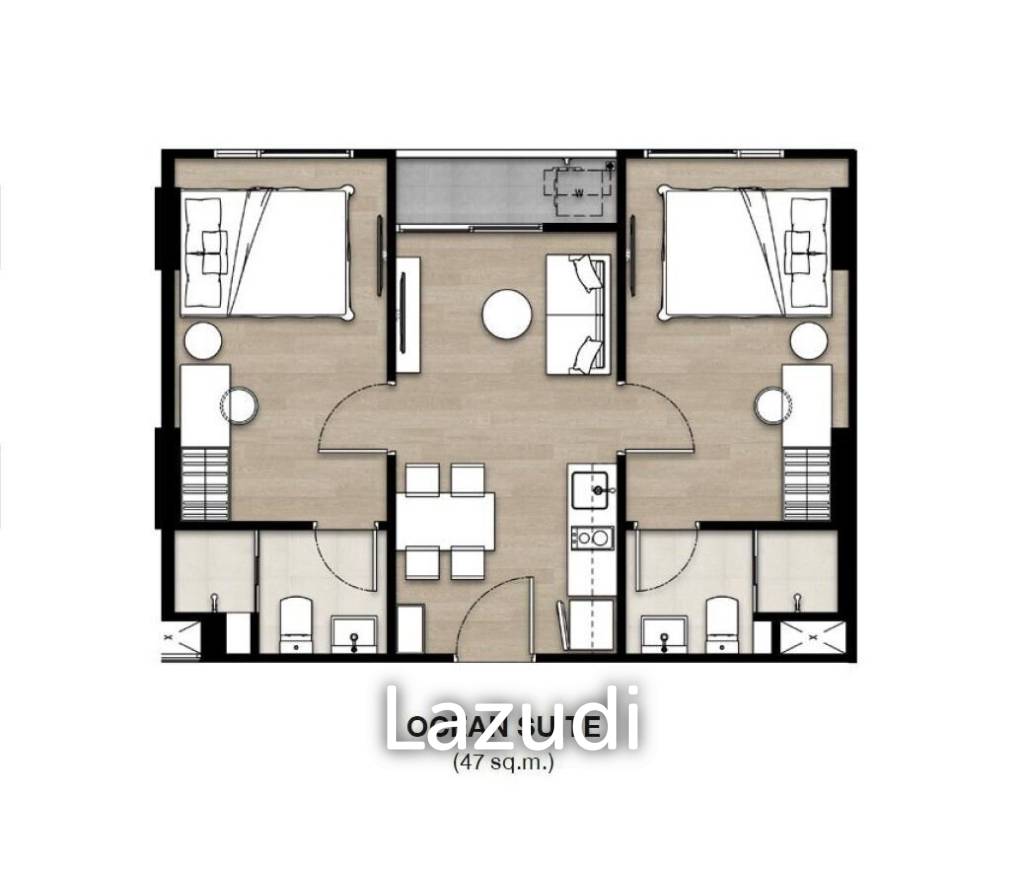 شقة 2 غرف نوم  في Kathu, Thailand رقم 18739