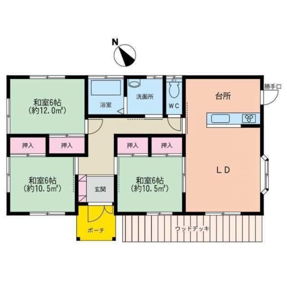 3 غرف نوم منزل في Chiba, Japan رقم 5582