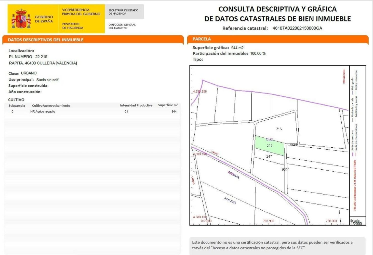  Land in Cullera, Spain No. 156662