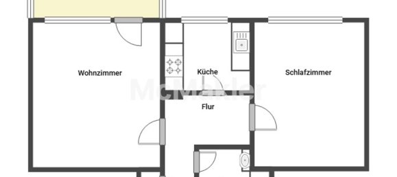 1 غرف نوم شقة في Oberhausen, Germany رقم 53397 9