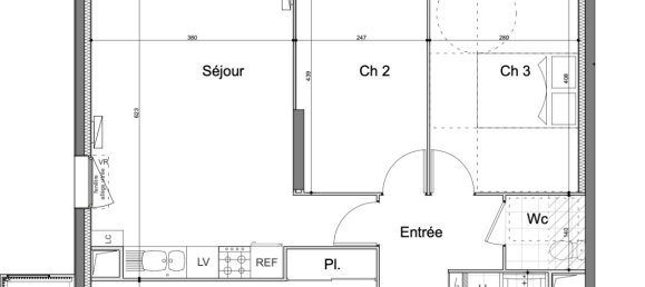 Квартира с 3 спальнями в Обервилье, Франция № 171164 7