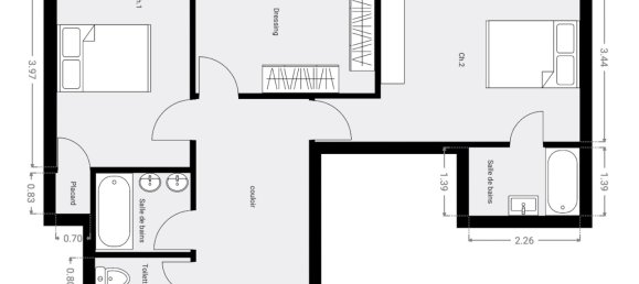 3 Schlafzimmer Doppelhaus in Paris, France, Nr. 175603 13