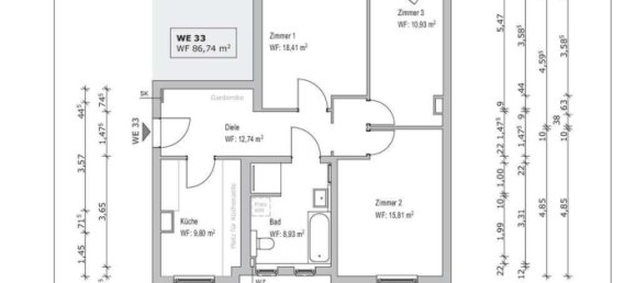 2 chambres Appartement à Lichtenrade, Germany No. 107953 14