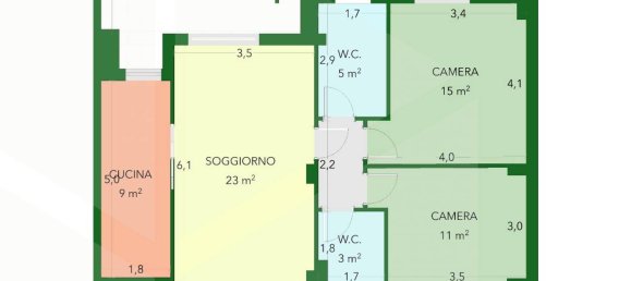 3 rooms Apartment in Rome, Italy No. 28786 20