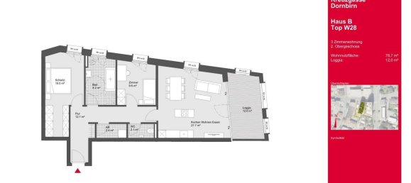 3-salle Appartement à Dornbirn, Austria No. 140884 4