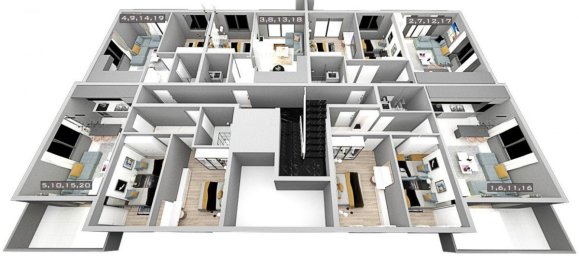 2-salle Appartement à Oba, Turkey No. 9643 20