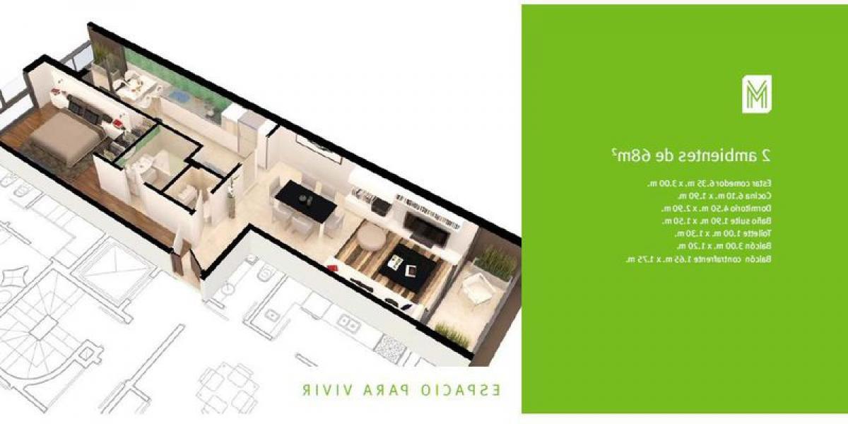 استوديو في Buenos Aires, Argentina رقم 55597