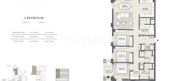 3 bedrooms Apartment for sale in Dubai, UAE № 111809 26