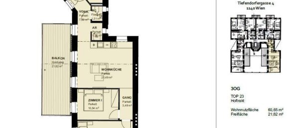 Квартира с 3 комнатами в Пенцинг, Австрия № 152295 13