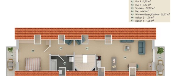 Квартира с 1 спальней в Баден-Вюртемберг, Германия № 33072 18