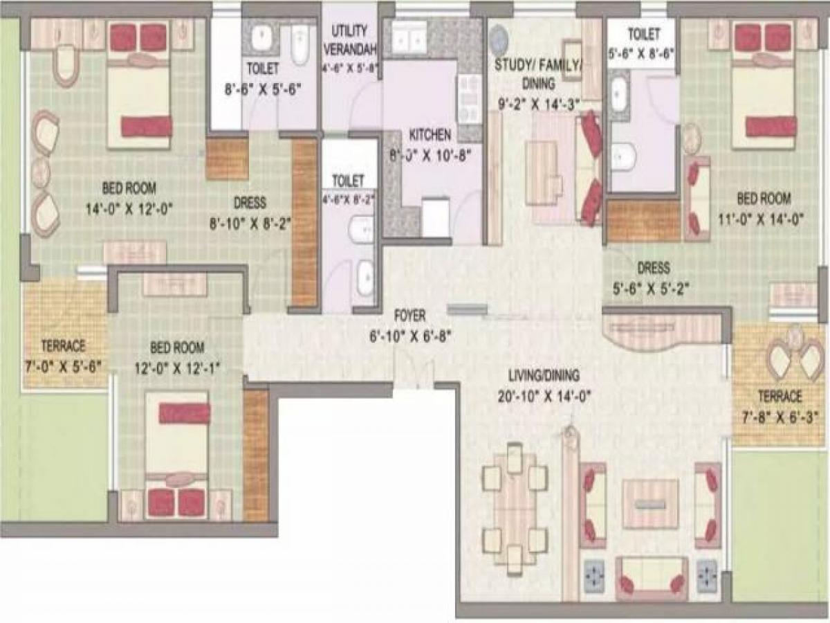 Casa de 3 dormitorios en Noida, India No. 23129