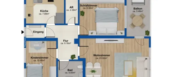 3غرفة شقة في Pinneberg, Germany رقم 288445 8