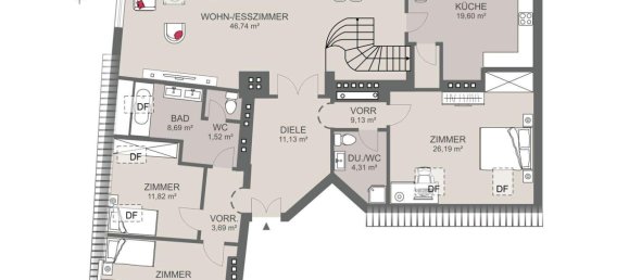 Penthouse de 4 divisões em Dobling, Austria N.º 237761 23