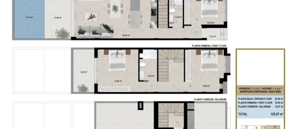 3 chambres Maison de ville à San Javier, Spain No. 7106 11