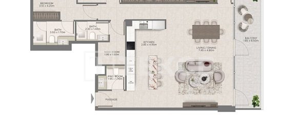 2 Schlafzimmer Wohnung in Dubai, UAE, Nr. 193634 2
