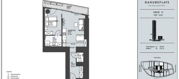 1 Schlafzimmer Wohnung in Wien, Austria, Nr. 239390 2