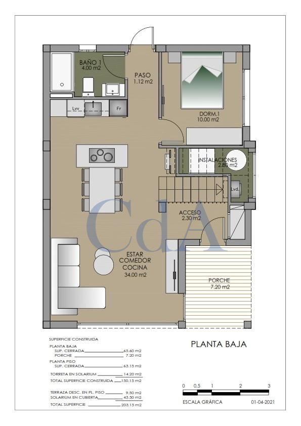 3 bedrooms Villa in Punta Prima, Spain No. 6283