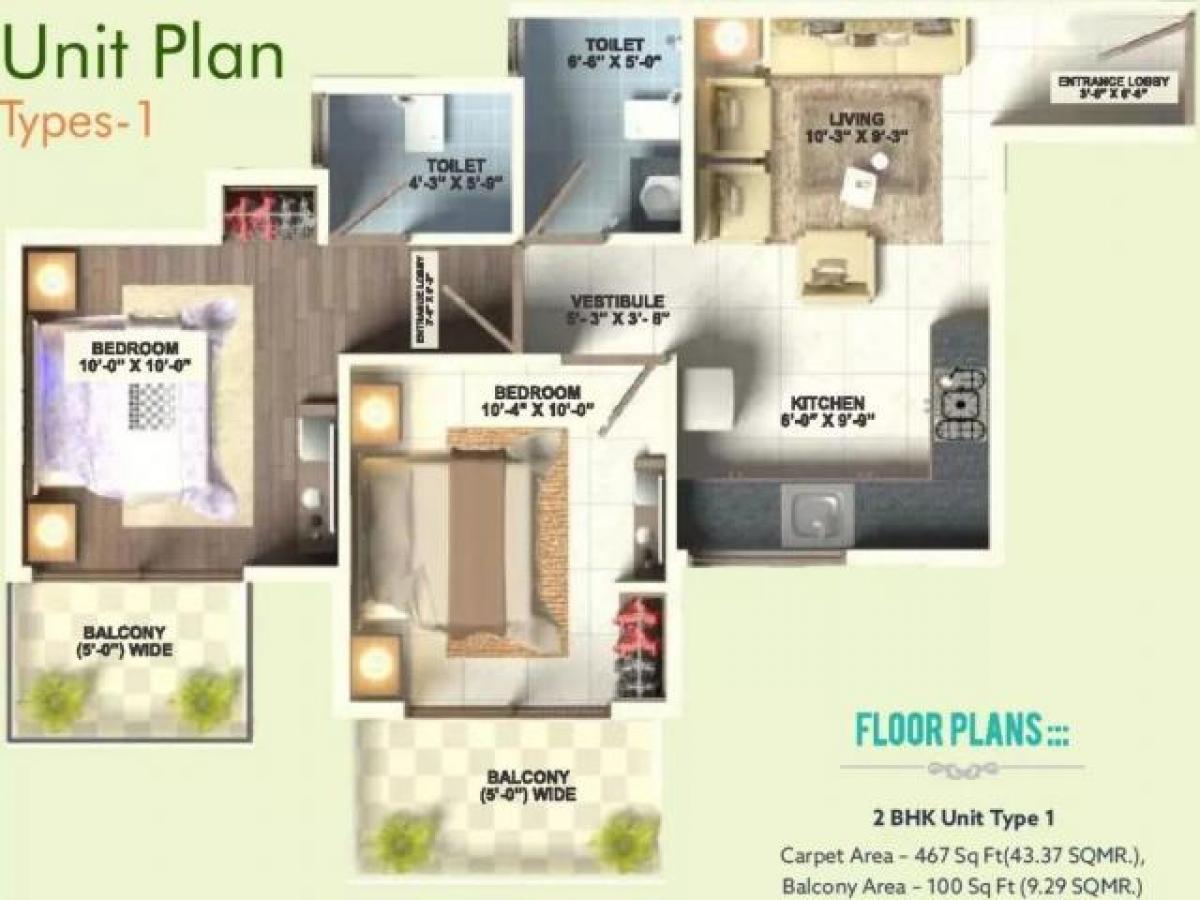 2 bedrooms House in Gurgaon, India No. 48871