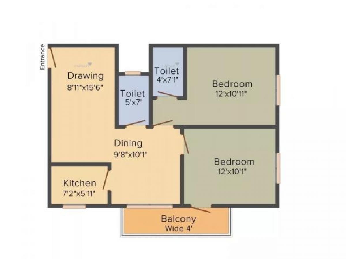 2 Schlafzimmer Haus in Kolkata, India, Nr. 20067