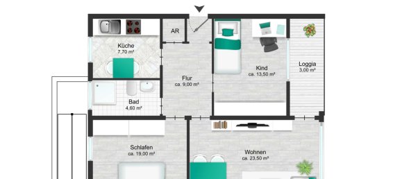2 غرف نوم شقة في Lower Saxony, Germany رقم 263749 8