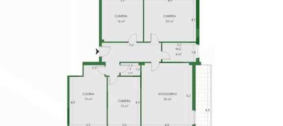 Apartamento de 4 divisões em Cerignola, Italy N.º 34049 41