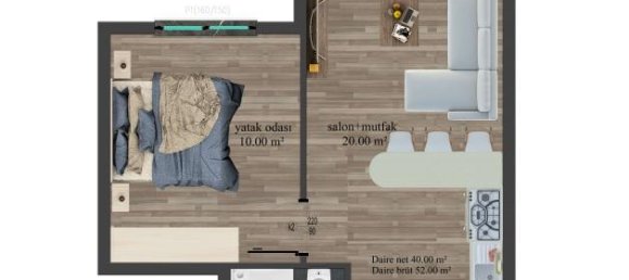 2 rooms Apartment in Kargicak, Turkey No. 29997 4