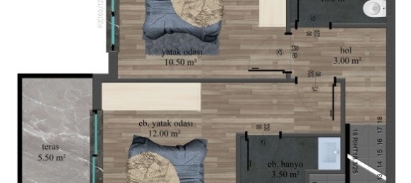 2 rooms Apartment in Kargicak, Turkey No. 29997 2