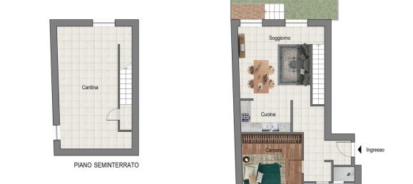 Квартира с 2 комнатами в Аббиатеграссо, Италия № 330378 16