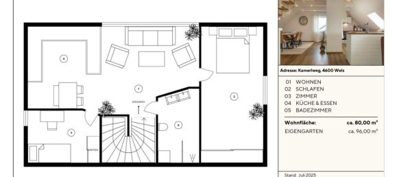 Квартира с 2 комнатами в Вельс, Австрия № 204456 15