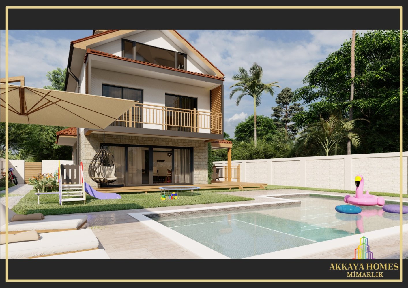 Villa de 3+1 en Fethiye, Turkey No. 4245