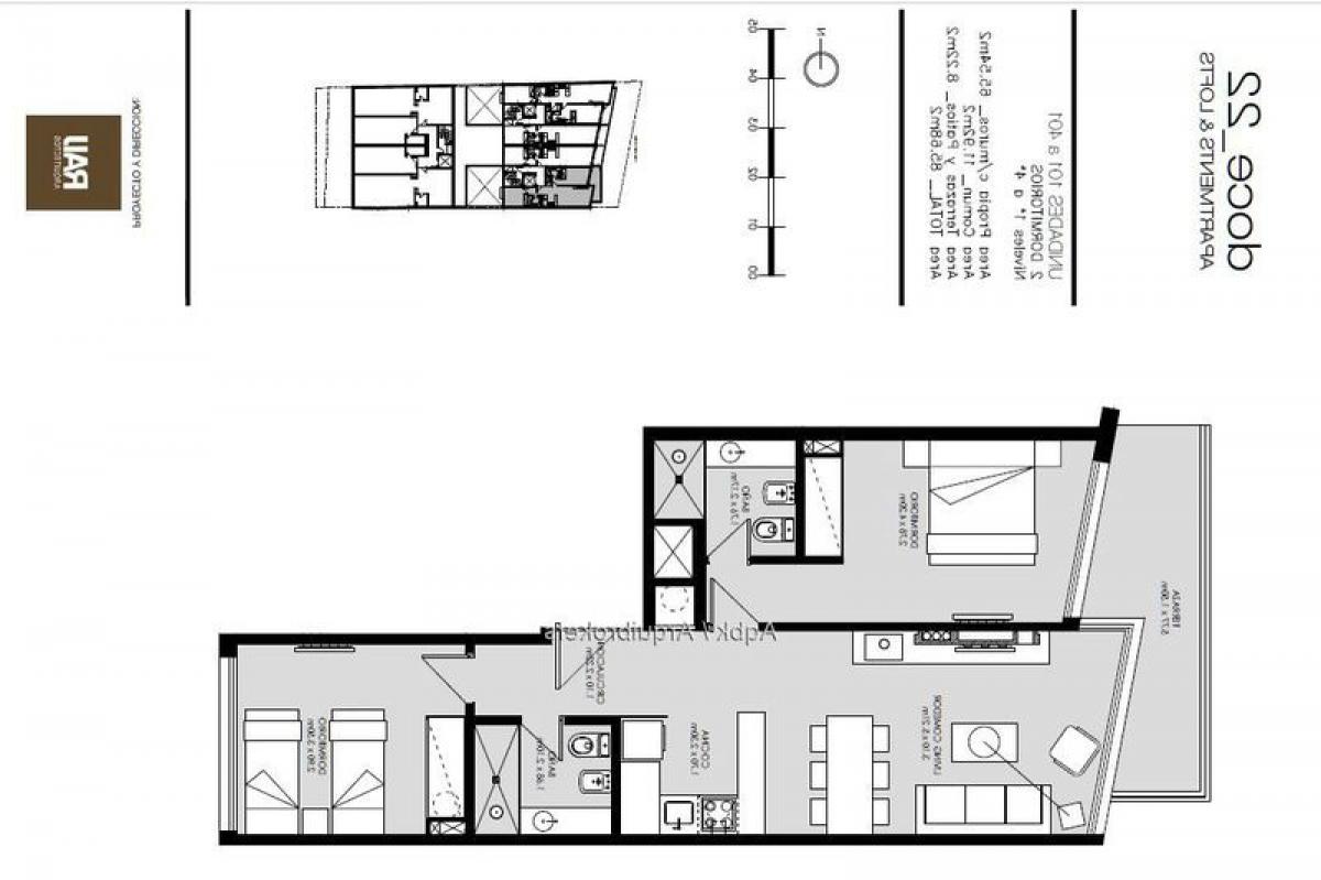 2 chambres Appartement à Montevideo, Uruguay No. 4656