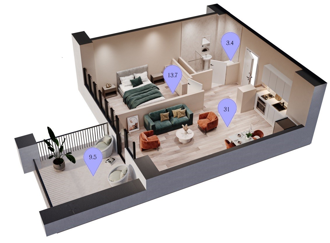 Studio in Tbilisi, Georgia No. 584