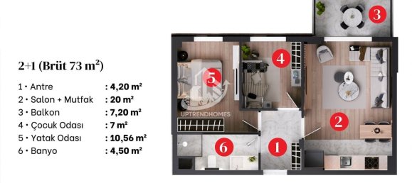 Apartment 1+1 in Antalya, Turkey No. 3588 24