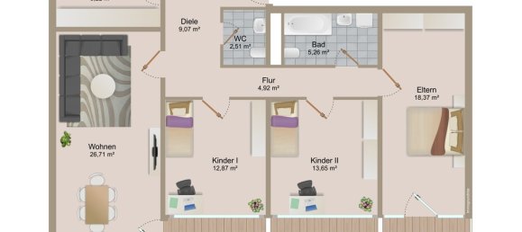 4 rooms Apartment in Frankfurt am Main, Germany No. 84039 14