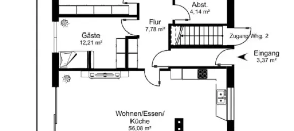 Квартира с 3 комнатами в Бергедорф, Германия № 28886 11