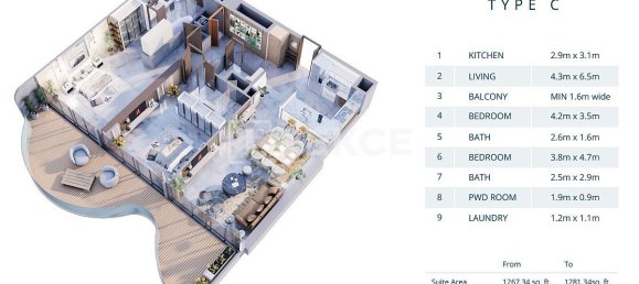 3 bedrooms Apartment in Al Marjan Island, UAE No. 40296 22