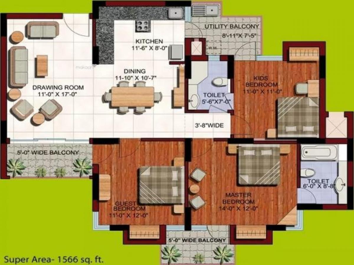 Casa T3 em Ghaziabad, India N.º 48362