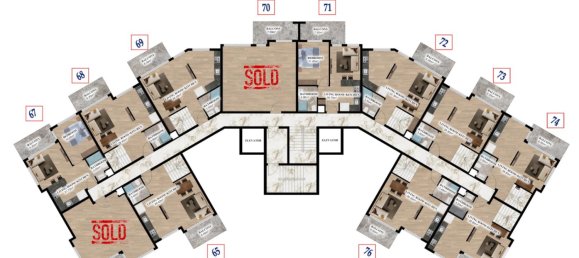 Penthouse 2+1 à Gazipasa, Turkey No. 22846 8