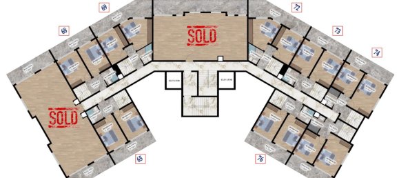 Penthouse 2+1 à Gazipasa, Turkey No. 22846 9