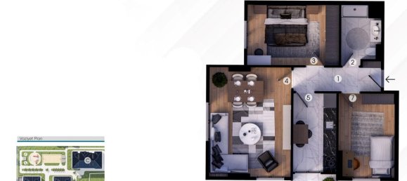 Квартира с 3 комнатами в Эйюп, Турция № 18228 13