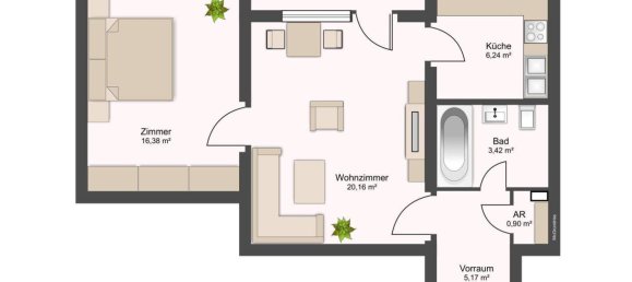 2-Zimmer Wohnung in Salzburg, Austria, Nr. 59036 6