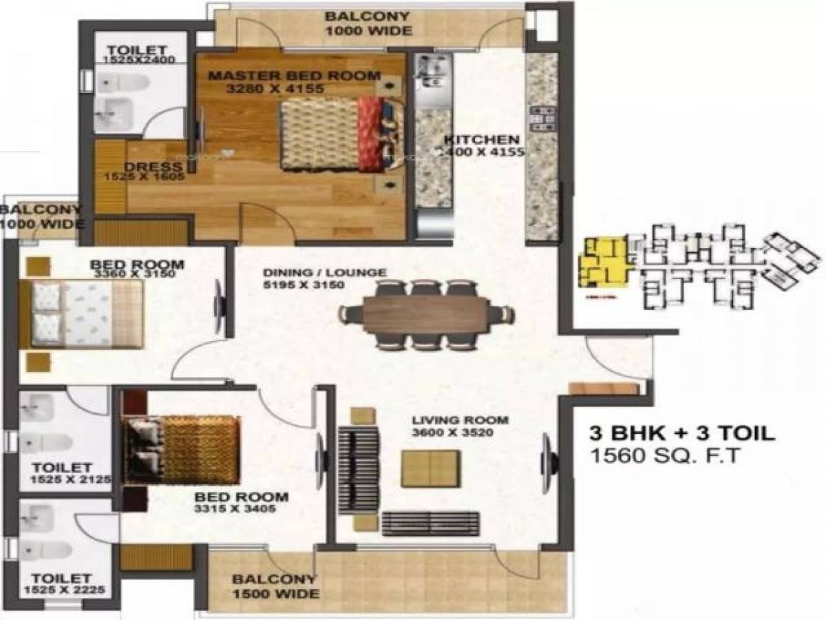 Casa T3 em Lucknow, India N.º 2200