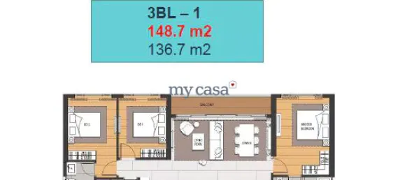 3 chambres appartement à louer à Thu Duc, Ho Chi Minh, Vietnam № 9553 17
