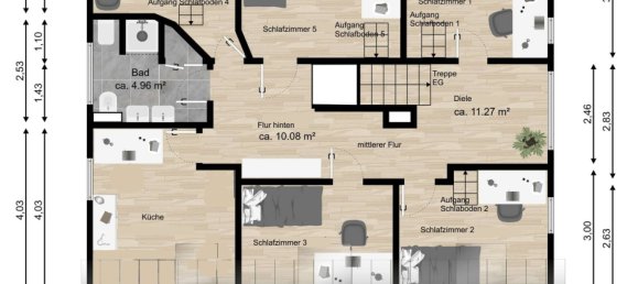 6 غرف نوم تاون هاوس في Oberhavel, Germany رقم 109787 48