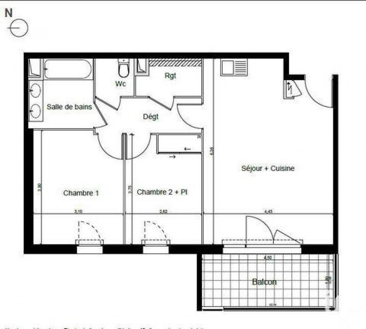 2 bedrooms Condo in Le Pontet, France No. 10915