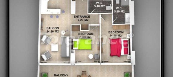 Apartment 2+1 in Alanya, Turkey No. 120 2