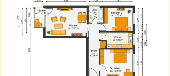 Квартира с 3 комнатами в Мюнхен, Германия № 135371 10