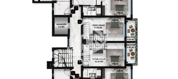 شقة 1+1 في Gazipasa, Turkey رقم 5497 5