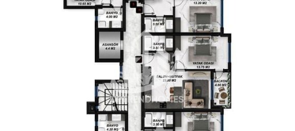 شقة 1+1 في Gazipasa, Turkey رقم 5497 27